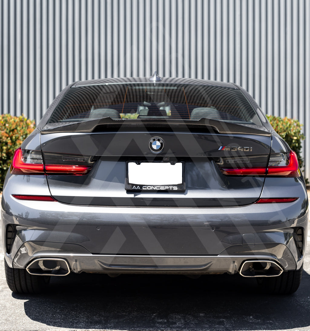 M4-Style Carbon Fiber Trunk Lip Spoiler – BMW G20 / G80 | Eterna Motorworks