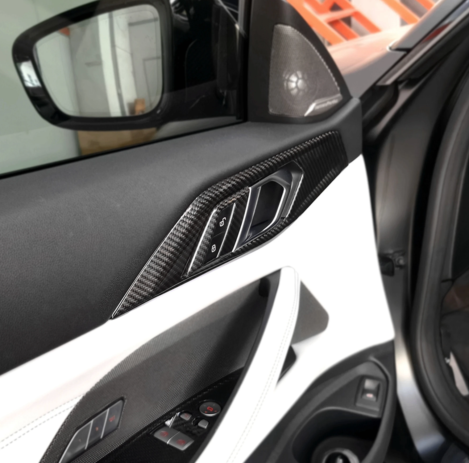 Dry Carbon Fiber Inner Door Trim – BMW G82 M4 / G22 4 Series | Eterna Motorworks