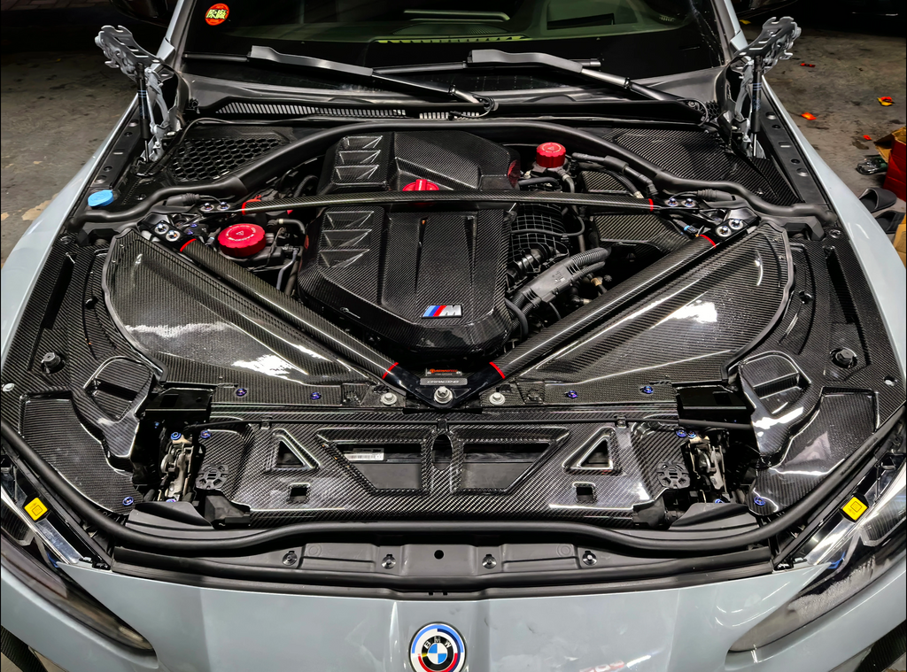 Dry Carbon Fiber Engine Bay Trim – BMW G80 M3 / G82 M4 | Eterna Motorworks