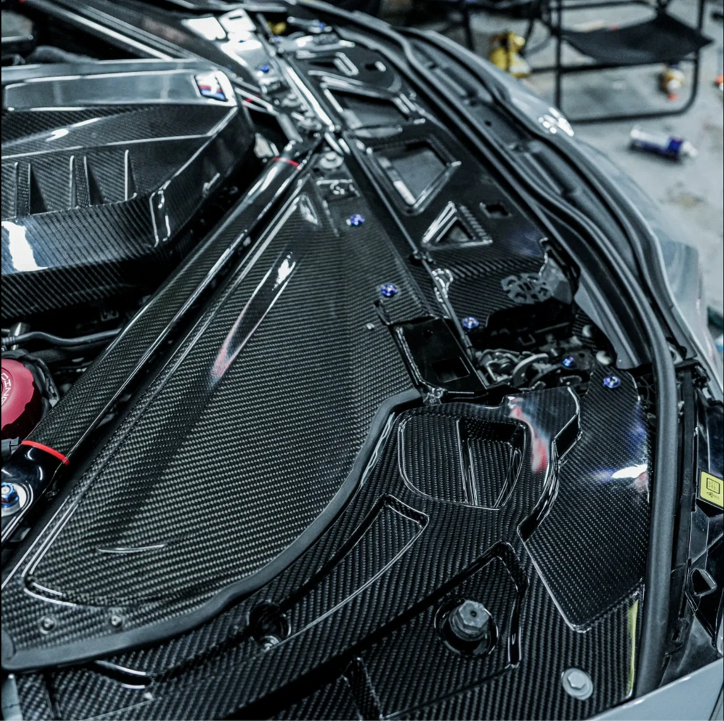Dry Carbon Fiber Engine Bay Trim – BMW G80 M3 / G82 M4 | Eterna Motorworks