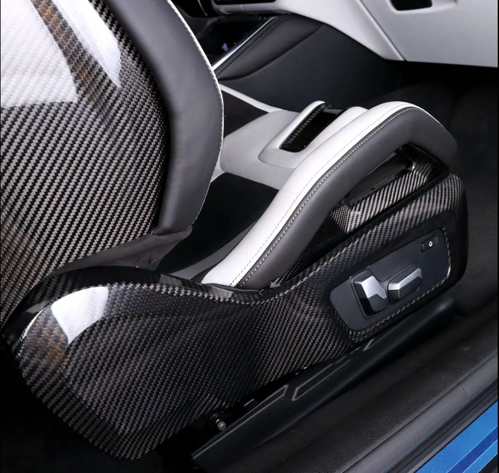 Dry Carbon Fiber Side Seat Trim – BMW G80 M3 / G82 M4 | Eterna Motorworks