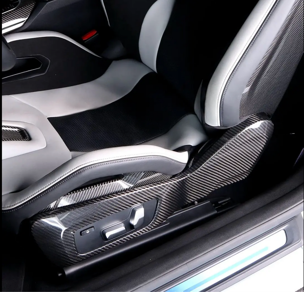 Dry Carbon Fiber Side Seat Trim – BMW G80 M3 / G82 M4 | Eterna Motorworks