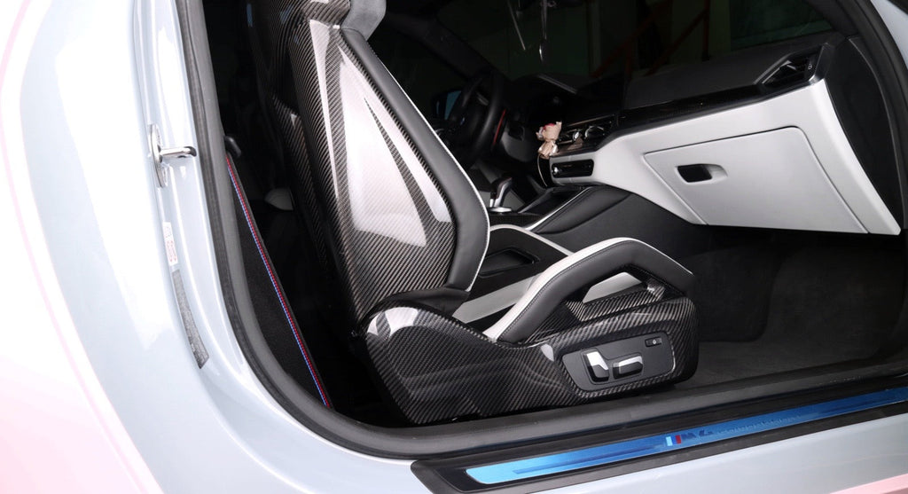 Dry Carbon Fiber Side Seat Trim – BMW G80 M3 / G82 M4 | Eterna Motorworks